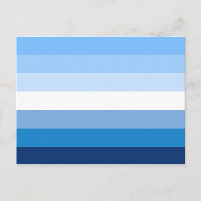 Gay Male Pride Flagga (Blue) Vykort (Framsida)