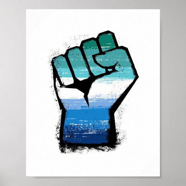 Gay Male Protest Fist Poster (Framsidan)
