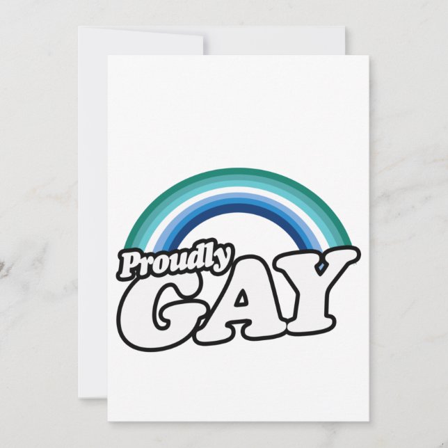 Gay Man och Stolt Julkort (Framsida)