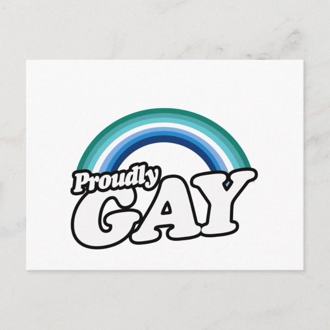 Gay Man och Stolt Vykort (Framsida)