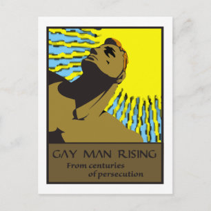 Gay Man Stigning 2 Vykort