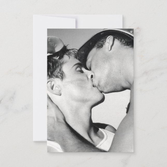 GAY MANAR KISSING HGBTQ TACK KORT (Framsida)