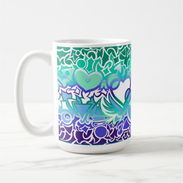 Gay Manar MLM Pride Squiggle Kaffemugg (Vänster)