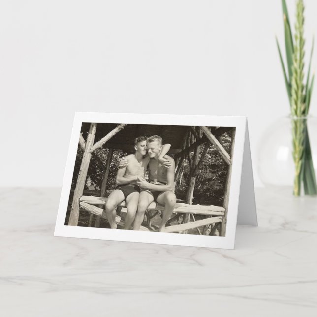 Gay Manar nyår Rosh Hashanah Greeting Card Helgkort (Framsida)