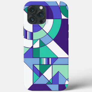 Gay Manar Pride Abstrakt Geometric Blue Grönt