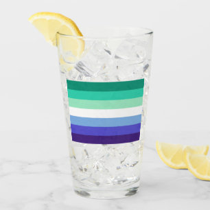 Gay Manar Pride Flagga (Azure & Blue) Glaskopp