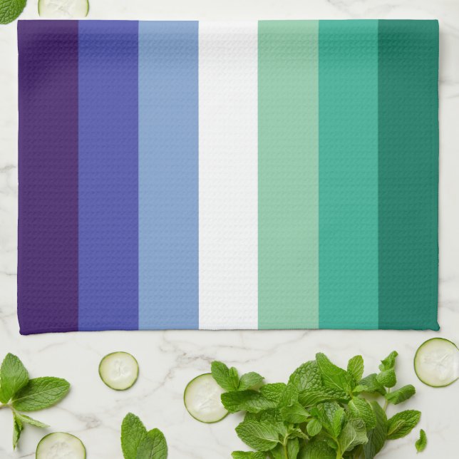 Gay Manar Pride, stripe-utskrift, LGBTQ-PRIDE Kökshandduk (Vikta)