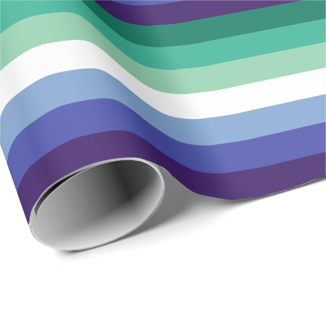 Gay Manar Pride, stripe-utskrift, LGBTQ-PRIDE Presentpapper (Rullad Hörn)