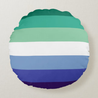 Gay Manar Pride, stripe-utskrift, LGBTQ-PRIDE Rund Kudde