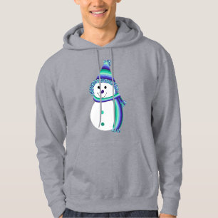 Gay Manar Pridet Flagga Snögubbe Snowperson Hoodie
