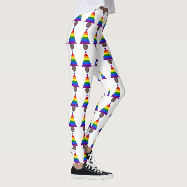 Gay Manar Rainbow Julgran Leggings (Höger)