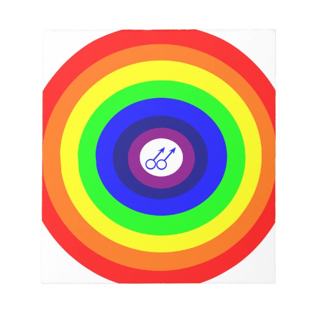 Gay Manar Round Rainbow Anteckningsblock (Framsida)