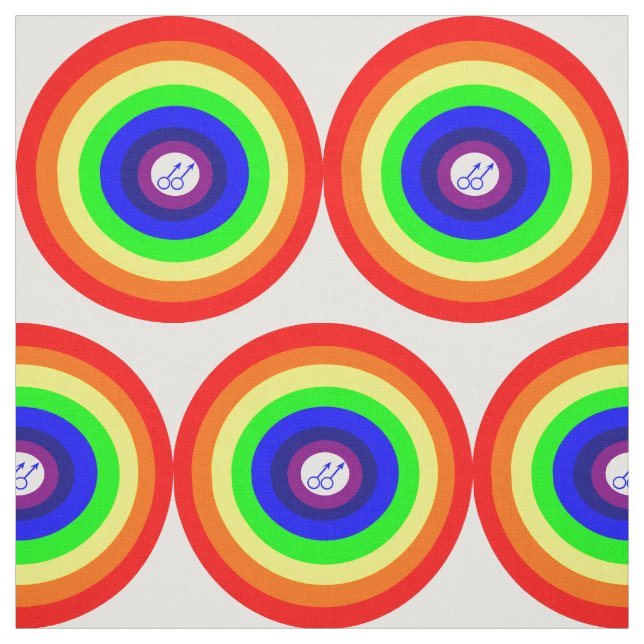 Gay Manar Round Rainbow Craft Fabric Tyg (Provkarta)