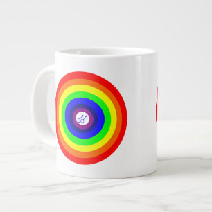 Gay Manar Round Rainbow Mugg Jumbo Mugg
