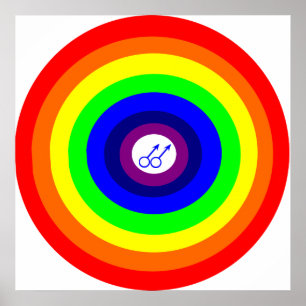 Gay Manar Round Rainbow Poster