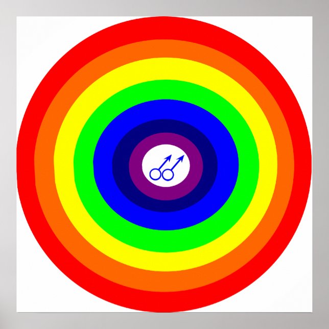 Gay Manar Round Rainbow Poster (Framsidan)