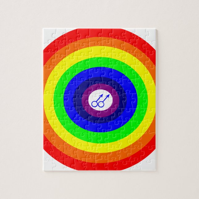 Gay Manar Round Rainbow Puzzle Pussel (Vertikal)