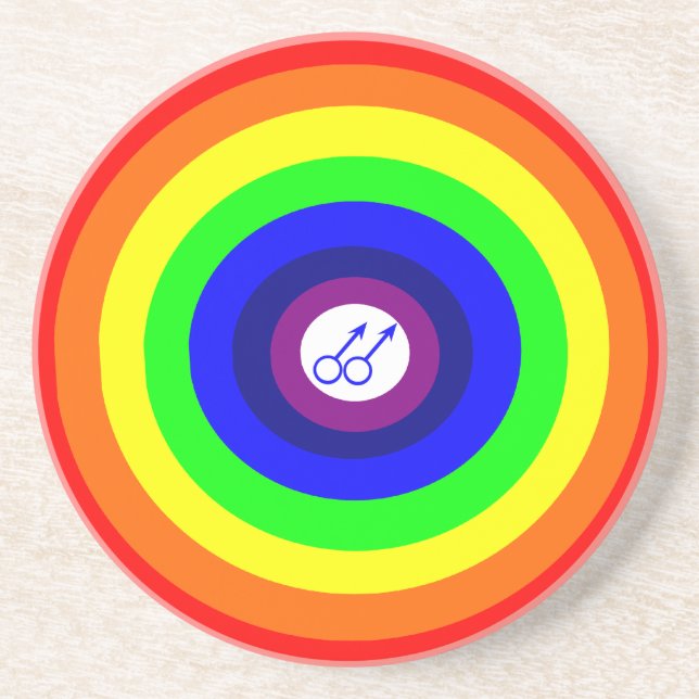 Gay Manar Round Rainbow Underlägg (Framsidan)