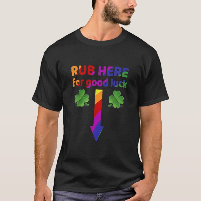 Gay Manar_s Rub här för Lycka till St T Shirt (Framsida)