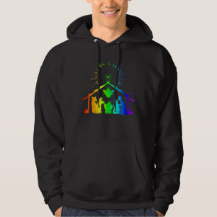 gay manger lgbtq christmas roligt hoodie
