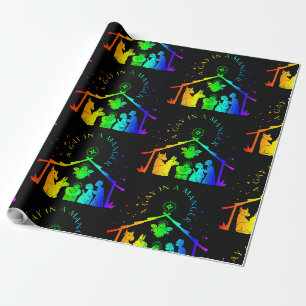 gay manger lgbtq christmas roligt presentpapper