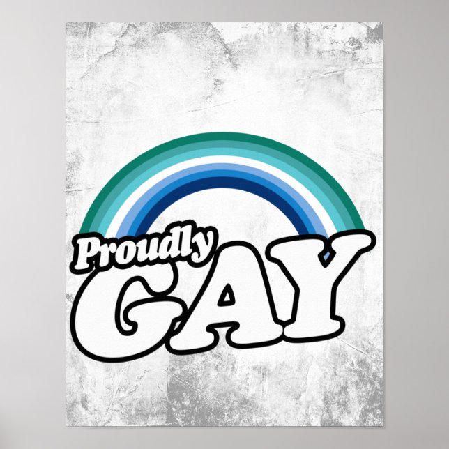 Gay manlig och stolt poster (Framsidan)
