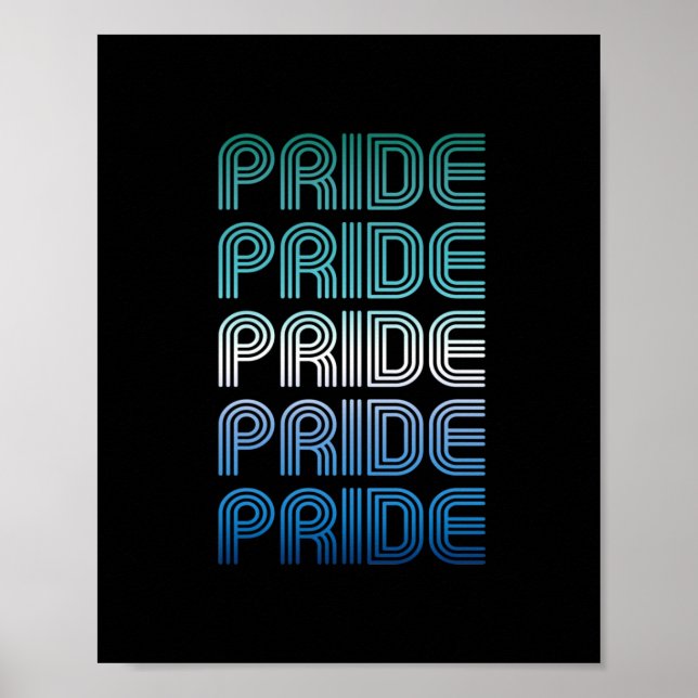 Gay Manlig Retro Pride Stolthet Poster (Framsidan)
