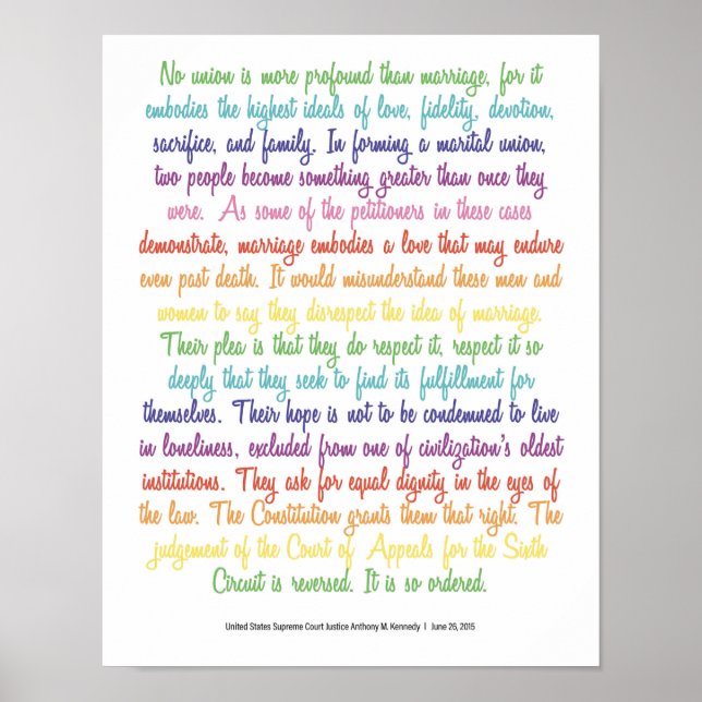 Gay Marriage Court Doming Poster (Framsidan)