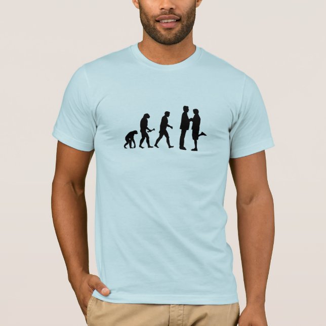 Gay Marriage Evolution T-shirt (Framsida)