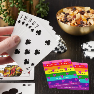 Gay Marriage LGBTQ Bröllop Tack Casinokort