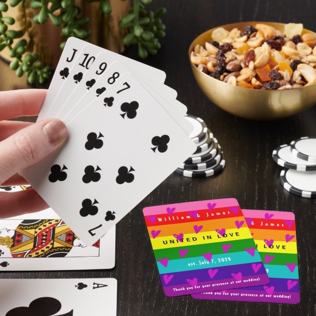 Gay Marriage LGBTQ Bröllop Tack Casinokort (På plats)