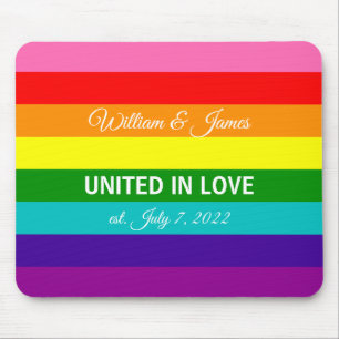 Gay Marriage Rainbow Flagga LGBT Anpassningsbar Te Musmatta