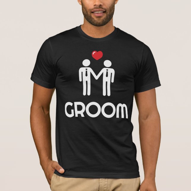 Gay Marriage Shirt Groom För manar Tröja (Framsida)