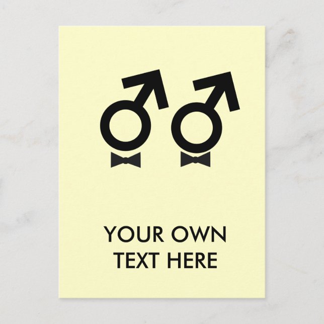 Gay Marriage T-shirt Vykort (Framsida)
