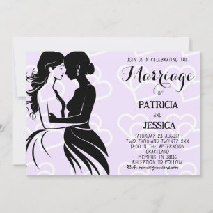 Gay Marriage Two Brides Inbjudningar