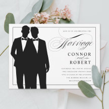 Gay Marriage Two Grooms Bröllop