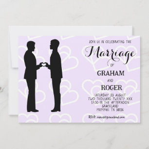 Gay Marriage Two Grooms Inbjudningar