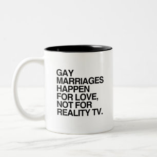 GAY MARRIAGES HÄNDER FÖR KÄRLEK Två-Tonad MUGG