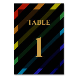 Gay Men Wedding Elegant Rainbow Bordsnummer