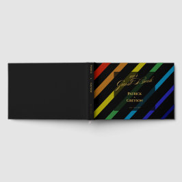 Gay Men Wedding Elegant Rainbow Gästböcker