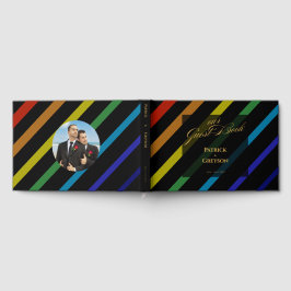 Gay Men Wedding Elegant Rainbow Photo Gästböcker