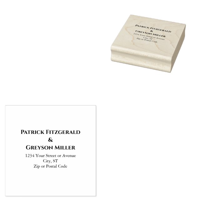 Gay Men Wedding Elegant Rainbow Stämpel (Stämplad)