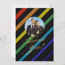Gay Men Wedding Elegant Rainbow Tack Kort