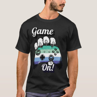 Gay MLM Pride Game On Tiger Paw Controller T-shirt