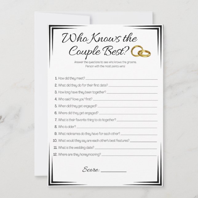 Gay Möhippa Game, som känner paret Inbjudningar (Framsida)