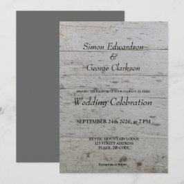Gay Mr & Mr. Drivedwood Wedding Inbjudningar
