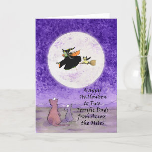 Gay My 2 Pappor Halloween Humor över miles Kort