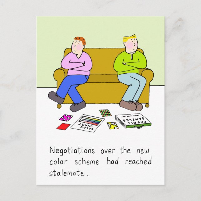 Gay New Home Decororation Humor Vykort (Framsida)