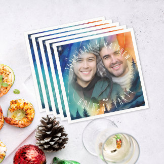 Gay Norrsken Foto Julfest Pappersservett