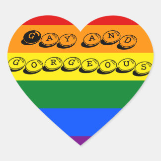 Gay och Gorgous Sticker Hjärtformat Klistermärke